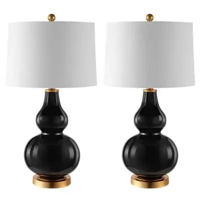 Set of 2 Dree Table Lamps - Black/Gold