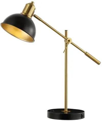 Lonn 24" Table Lamp - Black/Brass