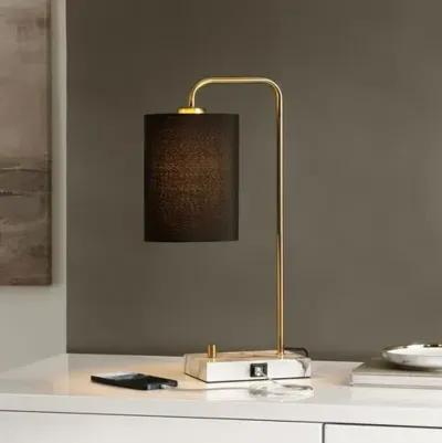 Starlet 20" Table Lamp W/ Usb - Black/Gold