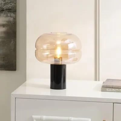 Elowyn 14" Table Lamp - Amber/Black Marble