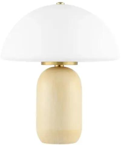 Cowen 13.5" Table Lamp - Natural/Brass - White