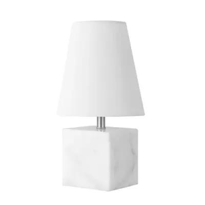 Amella 16" Table Lamp - White/Nickel