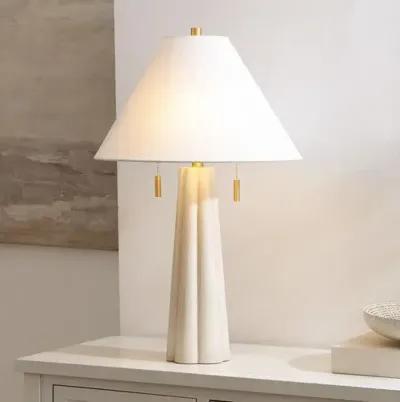 Zahara 25" Table Lamp - White Washed/Gold