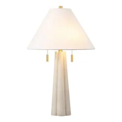 Zahara 25" Table Lamp - White Washed/Gold