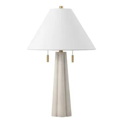 Zahara 25" Table Lamp - White Washed/Gold