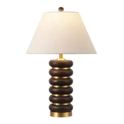 Morrie 25" Table Lamp - Dark Brown/Brass