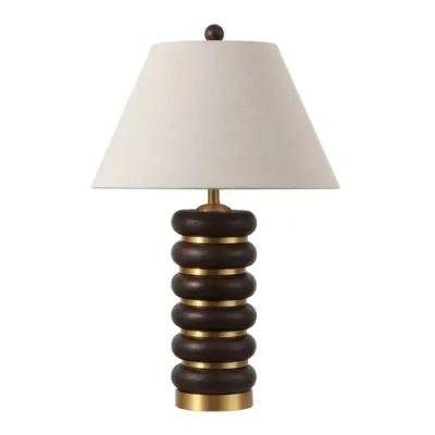 Morrie 25" Table Lamp - Dark Brown/Brass