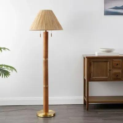 Viana 62" Floor Lamp - Natural/Gold