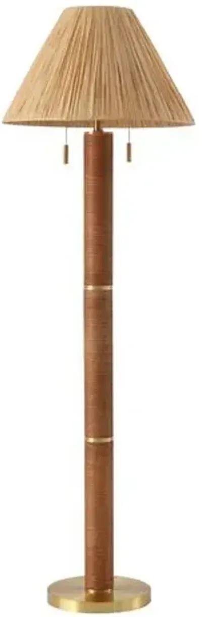 Viana 62" Floor Lamp - Natural/Gold