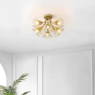 Kamila 8-Light 19" Flush Mount - Gold