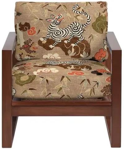 Lucy Exposed Wood Chair - Bengal Tiger - Handcrafted