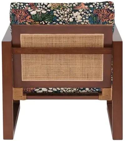 Lucy Exposed Wood Chair - Caro Bloom Floral - Handcrafted - Multi