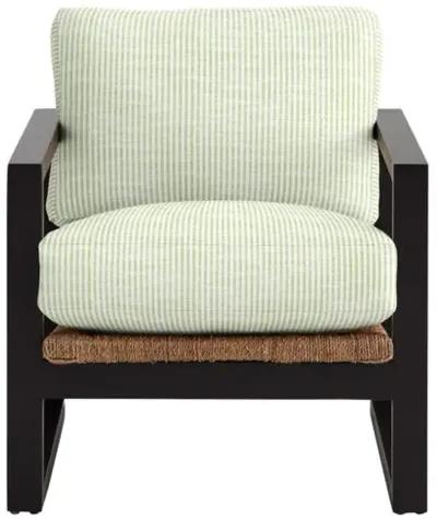 Effie Exposed Wood Chair - Inside Out Ticking Stripe - Handcrafted