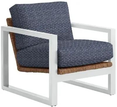 Effie Exposed Wood Chair - Marina Stripe - Handcrafted