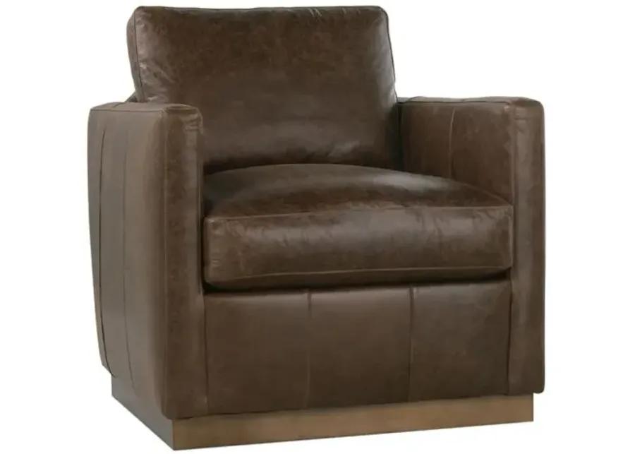 Liam Leather Swivel Chair - Handcrafted