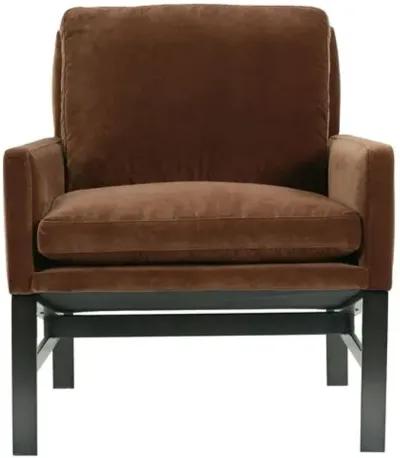 Mateo Velvet Accent Chair - Copper - Orange, Comfortable, Durable