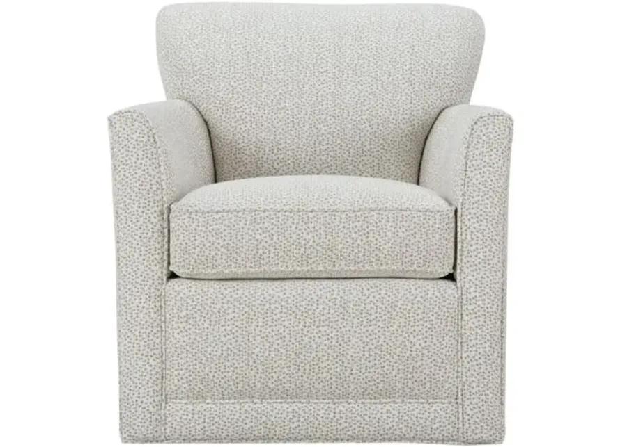 Scottie Square Swivel Chair - Chenille Wheat Dot