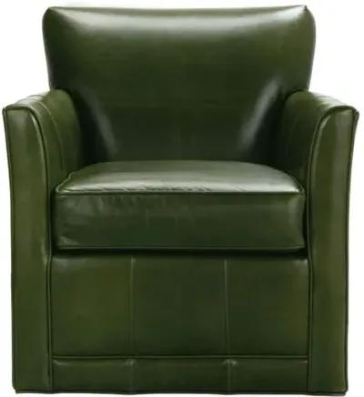 Scottie Square Leather Swivel Chair