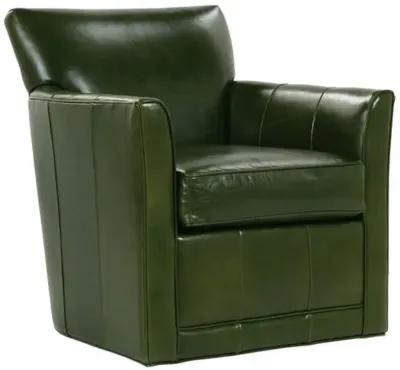 Scottie Square Leather Swivel Chair