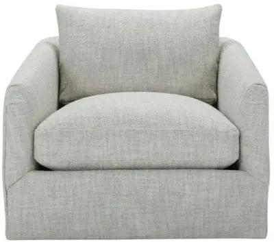 Mabel Swivel Chair - Platinum Boucle