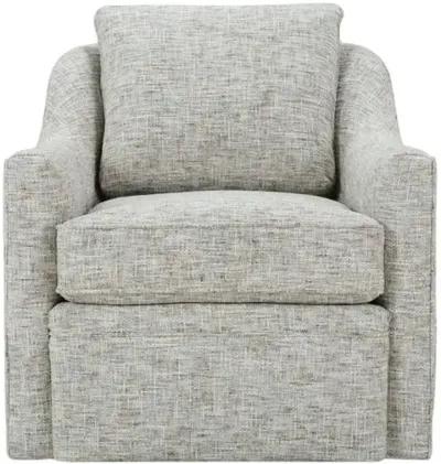 Mollie Velvet Swivel Chair - Slate Grey Basketweave