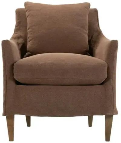 Bria Slipcover Accent Chair - Terracotta Linen, Comfortable, Durable, Cushioned