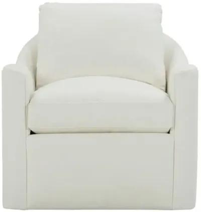 Winslet Swivel Chair - Chalk White Basketweave