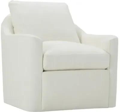 Winslet Swivel Chair - Chalk White Basketweave