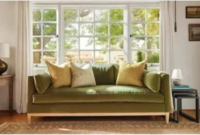 Leo Velvet Sofa - Olive Green