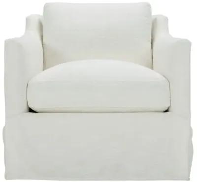 Margot Slipcovered Swivel Chair - Chalk White