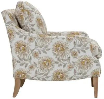 Naya Accent Chair - Gold Floral, Comfortable, Durable