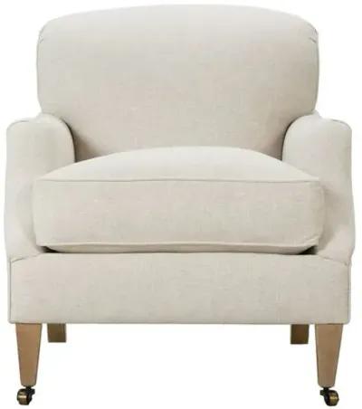 Leo Accent Chair - Ivory - Yellow, Comfortable, Durable