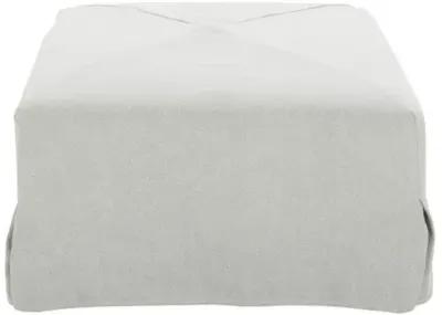 Cullen Slipcover Ottoman - Platinum Basketweave