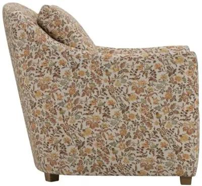 Tilda Accent Chair - Gold Floral, Comfortable, Durable, Cushioned