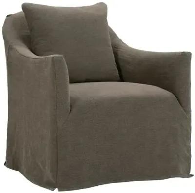 Jianna Slipcover Swivel Chair - Linen