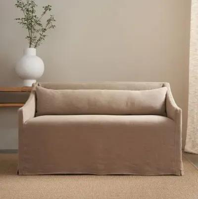 Charli Slipcover Dining Banquette - Beige