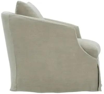 Adley Slipcover Swivel Chair - Sage Linen