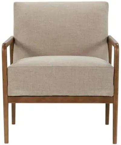 Matheo Wood Frame Accent Chair - Beige, Comfortable, Durable