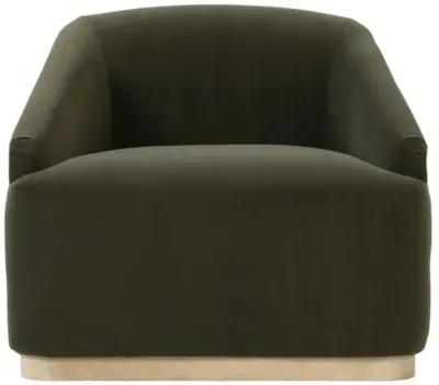 Finch Swivel Chair - Moss Green Velvet