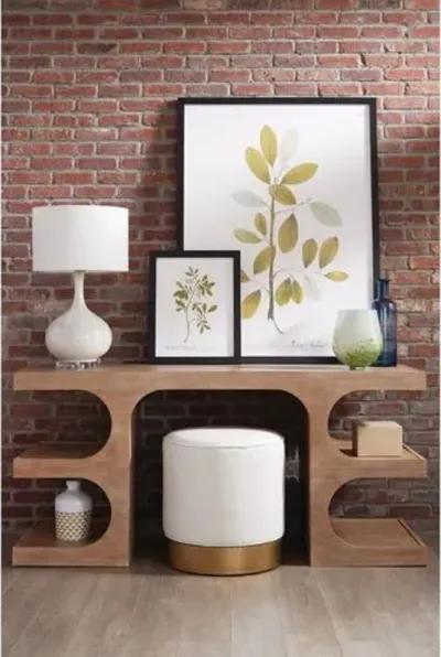 Kiki Rift Cut Oak Console Table/Desk - Driftwood