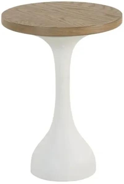 Clara Oak End Table - Natural/White - Brown