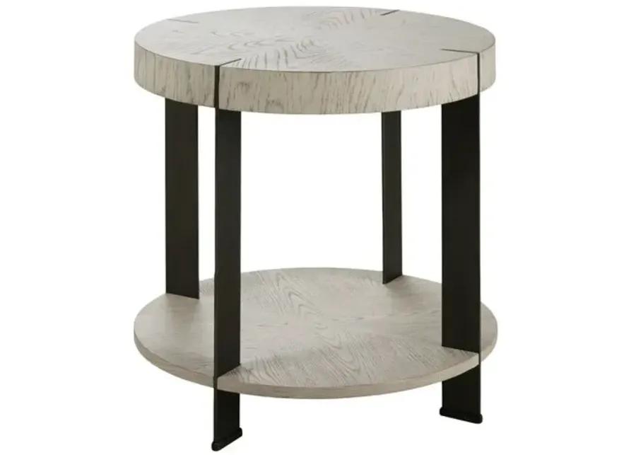 Daphne Oak End Table - Storm Grey