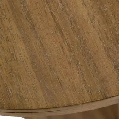 River Wood Round Side Table - Saddle