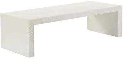 Jasper Recatangular Resin Coffee Table - Oyster White