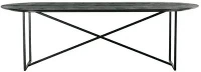 Rex Oval Wood Top Dining Table - Ink