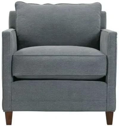 Beck Accent Chair - Smoke Grey Linen - Gray, Comfortable, Durable, Cushioned