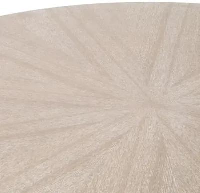 Gavin Round Coffee Table - Natural Gray - Brown