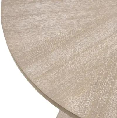 Gavin Round End Table - Natural Gray - Brown