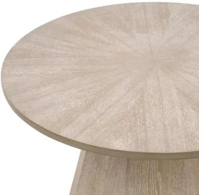 Gavin Round End Table - Natural Gray - Brown