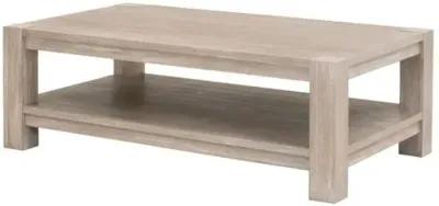 James Rectangular Coffee Table - Natural Gray - Brown